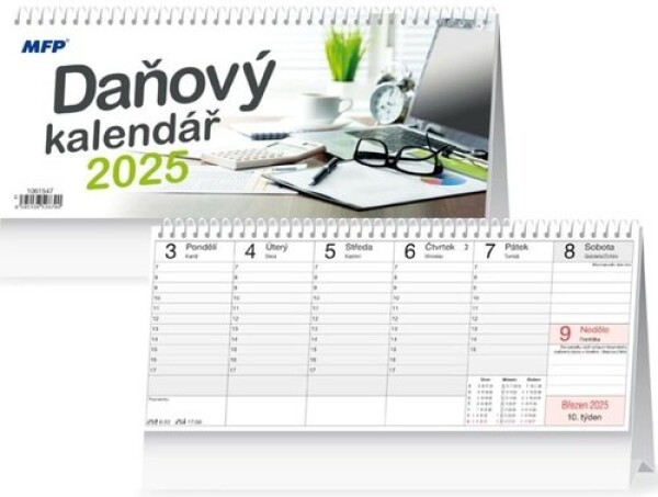 Daňový kalendář 2025 stolní kalendář