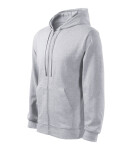 Trendy Zipper mikina pánská světle šedý melír 3XL
