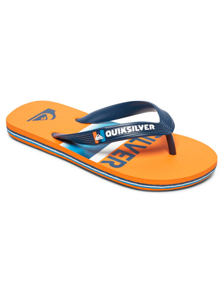 Quiksilver MOLOKAI SLAB BLUE/BLUE/ORANGE dětské žabky