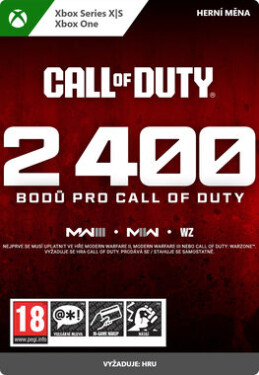 XSX Call of Duty 2400 bodů / El. licence / Akční / Angličtina / od 18 let / DLC pro Xbox Series (7F6-00508)