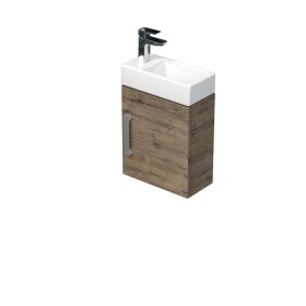 Koupelnová skříňka s umyvadlem SAT Cube Way 40x47,5x20 cm dub Wellington mat CUBE320401DDW CUBE320401DDW