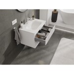MEXEN/S - Rivel koupelnová skříňka 70 cm s umyvadlem Vela, 2 zásuvky, reliéf , bílá mat 91A20-07047-2-BFF01-W23M01