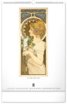 Nástěnný kalendář 2026 NOTIQUE - Alfons Mucha, 33 x 46 cm