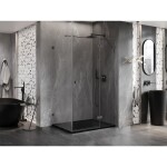 MEXEN/S - Lunar T sprchový kout dveře křídlové pravá 125 x 70, transparent, grafit metal 834T-125-070-95-00-P