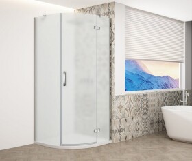 GELCO - TRINITY CHROM čtvrtkruhový kout 900x900 pravý, matné sklo, GT6590MR-CH GT6590MR-CH