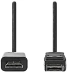 Nedis DisplayPort-HDMI kabel černý / Kabel DisplayPort-HDMI / 2 m / Bulk (CCGL37100BK20)