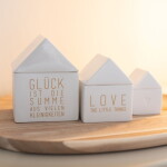 Räder Porcelánová dózička Small House, bílá barva, porcelán,