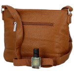 Trendy dámská koženková crossbody kabelka Vaka, hnědá