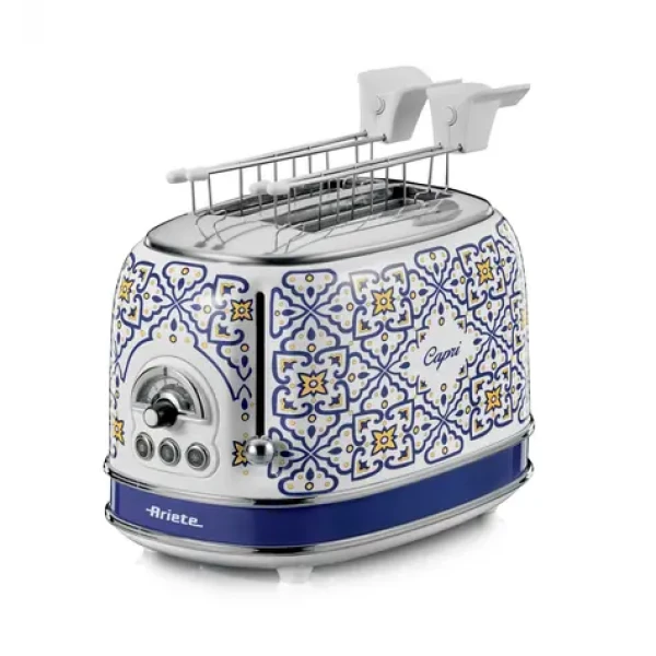 Ariete Capri bílá, světle modrá / Toustovač / 2 plátky / 810 W (00C01550CAR0)
