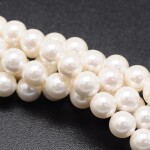 Shell perla - bílá - ∅ 6 mm - 1 ks