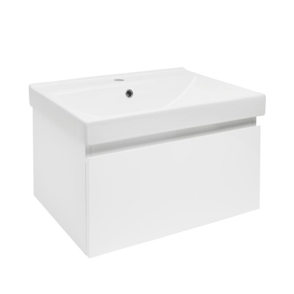 Koupelnová skříňka s umyvadlem SAT B-WAY 59x30x45 cm bílá lesk BWAY60WU1 BWAY60WU1