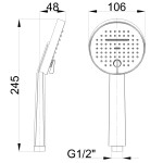 INVENA - Sprchová hlavice Kalitea, černáAS-72-004-V