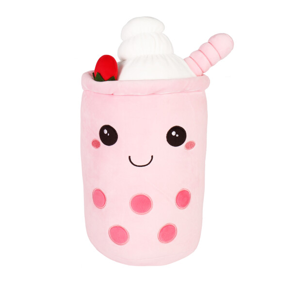 Plyšový polštář - Jahodový koktejl - Albi