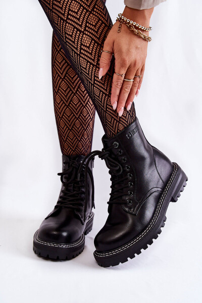 Dámské kozačky na platformě Big Star KK274538 Černé 37