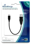 MediaRange MRCS168 černá / OTG adaptér / Micro-USB B - USB-A / 20 cm / USB 2.0 (MRCS168)