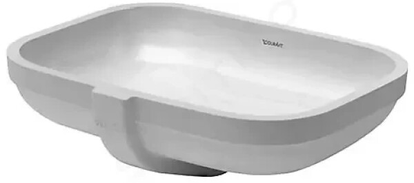 DURAVIT - Happy D.2 Umyvadlo zápustné 480x345 mm, bez otvoru pro baterii, s WonderGliss, alpská bílá 04574800001