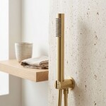 REA - Sprchová hlavice JS-018 BRUSH GOLD REA-07052