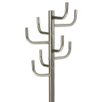 Věšák stojanový, kovová konstrukce, broušený nikl, výška 175 cm, nosnost 10 kg