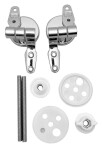 AQUALINE - Kovové panty pro WC sedátko MDF/dřevo ND1705-01
