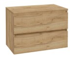 Kielle - Nefia Skříňka včetně desky pod umyvadlo 80x55x46 cm, zlatý dub 50027S811