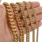 Pánský ocelový náhrdelník Erich Gold, 5 mm řetízek - chirurgická ocel, Zlatá 5 mm 55 cm