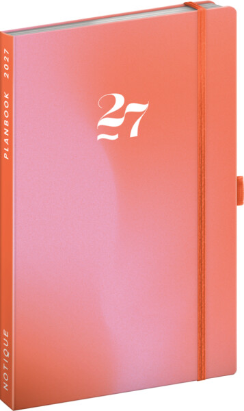 NOTIQUE Planbook planner/notebook Coral 2027, 13 x 21 cm