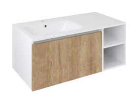 SAPHO - LOREA skříňka 100x46x51,5cm (70+30Pcm), levá, dub alabama/bílá mat LE070-2231-L-12