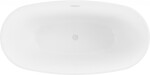 MEXEN/S - Eris volně stojící vana 180 x 95, bílá/černá, sifon a přepad bílá 53441809575-20