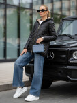 Dámská prošívaná bunda s kapucí černá FashionStreet TY5546 XXL