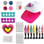 MalPlay Dětská sada na lakování nehtů XL se sušičkou