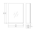 CERSANIT - Zrcadlová skříňka VIRGO 60 bílá s chromovými úchyty (S522-013) 2. jakost