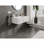 MEXEN/S - Rivel koupelnová skříňka 90 cm s umyvadlem Otis, 1 šuplík, reliéf , bílá mat 91A20-09023-1-BF01-W18M01