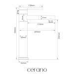 CERANO - Umyvadlová stojánková baterie Bina - otočná - vysoká - chrom CER-8050BD80352