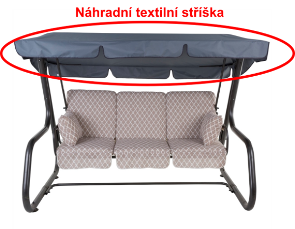 DAJAR stříška k houpačce RIMINI/VENEZIA tmavě šedá