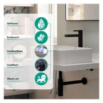 HANSGROHE - Zesis S Umyvadlová baterie s výpustí Push-Open, CoolStart, matná černá 74732670
