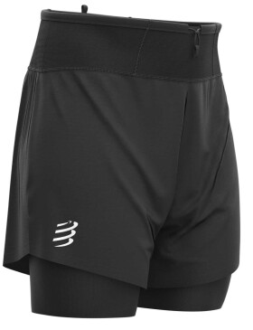 Běžecké šortky Compressport Trail 2-in-1 Short černé Velikost textilu: