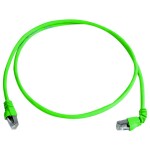 Telegärtner 100008013 RJ45 síťové kabely, propojovací kabely CAT 6A S/FTP 1.0 m zelená samozhášecí, S průchodkou chránící proti zlomení 1 ks