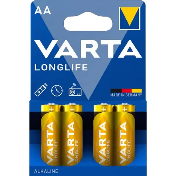 Varta Longlife Baterie AA 4ks / 1.5V / alkalická / v blistru (486864)