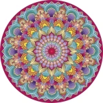 GRAFIX Diamantové malování na rámu Mandala růžová 30cm