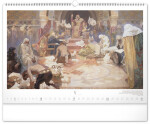 Nástěnný kalendář 2026 NOTIQUE - Slovanská epopej – Alfons Mucha, 48 x 33 cm