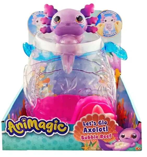 MPK TOYS Figurka Animagic Svítící axolotl v akváriu