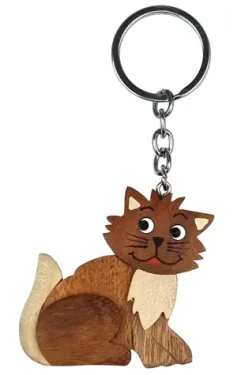 2Kids Toys Dřevěná klíčenka velká Kočka