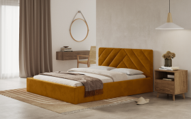 FRONTI Postel PRATO 180x200 zlatá s úložným prostorem