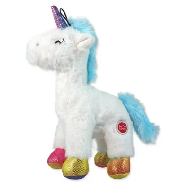 Dog Fantasy Hračka - Stuffed Toy jednorožec pískací mix barev 26cm (454-307106)