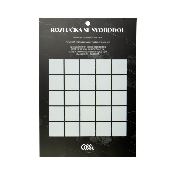 Stírací los pro pánskou rozlučku