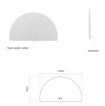 Erga Kori, půlkruhové LED zrcadlo 70x120cm, 2760 lm, 3 barvy světla, ERG-V01-KORI-7012-CL