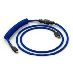 Glorious GMMK USB-C/USB-A kroucený kabel 1.4m modrá / pro klávesnice Glorious / 1x USB-C(M) / 1x USB-A(M) (GLO-KB-ACC-CBL-COIL-CBLU)