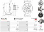 Alternátor MERCEDES-BENZ GL (X164), M (W164), R (W251) a S (W221) 3.0 CDI