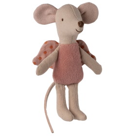 Maileg Myška Fairy Little Sister Rose, růžová barva, textil