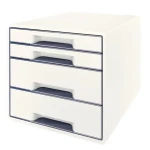 Leitz WOW CUBE (4 zásuvky) Zásuvkový box bílo-šedá / doprodej (52132001)